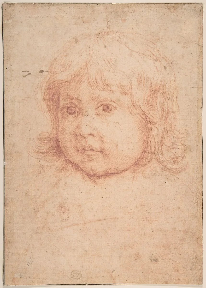 Child's Head — Anonymous, Italian, Roman-Bolognese, 17th century