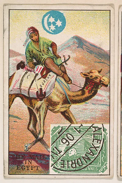The Mail in Egypt, bakery card from the Stamps and Mail Carriers of All Nations series (D73), issued by the Rochester Baking Company — Rochester Baking Company