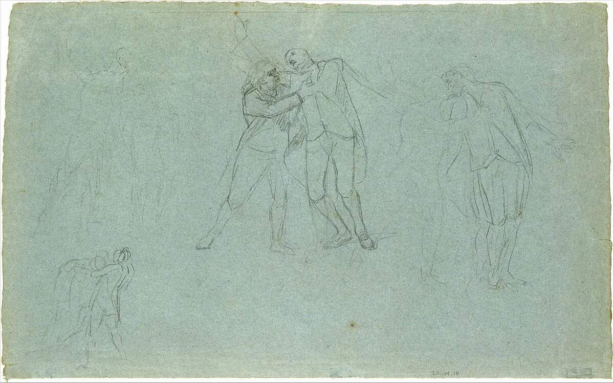 Study for "The Death of Major Peirson": Group of Dying French Officers — John Singleton Copley