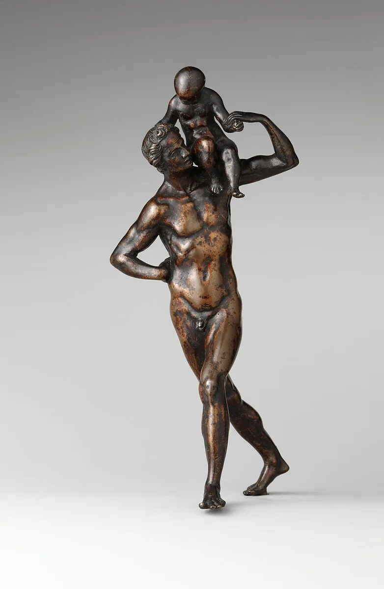 Man Carrying a Child on His Shoulder — Barthélemy Prieur
