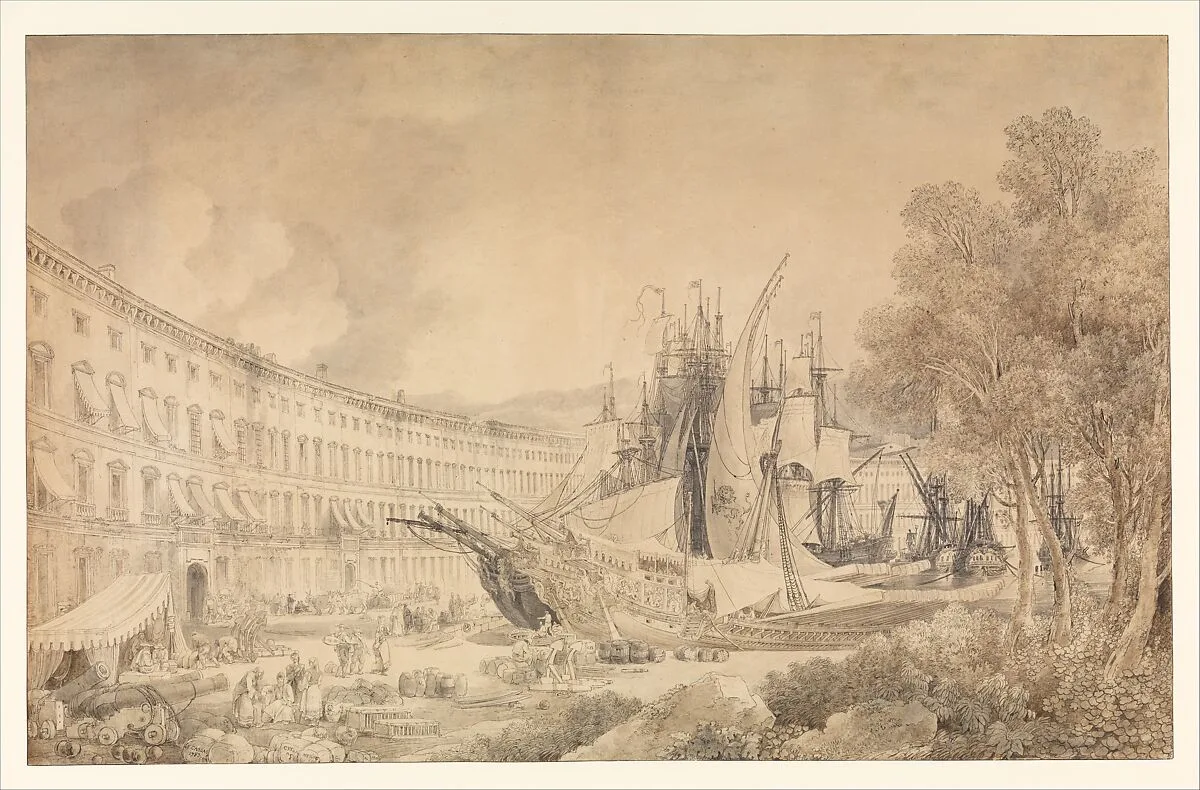View of Messina Harbor — Louis François Cassas