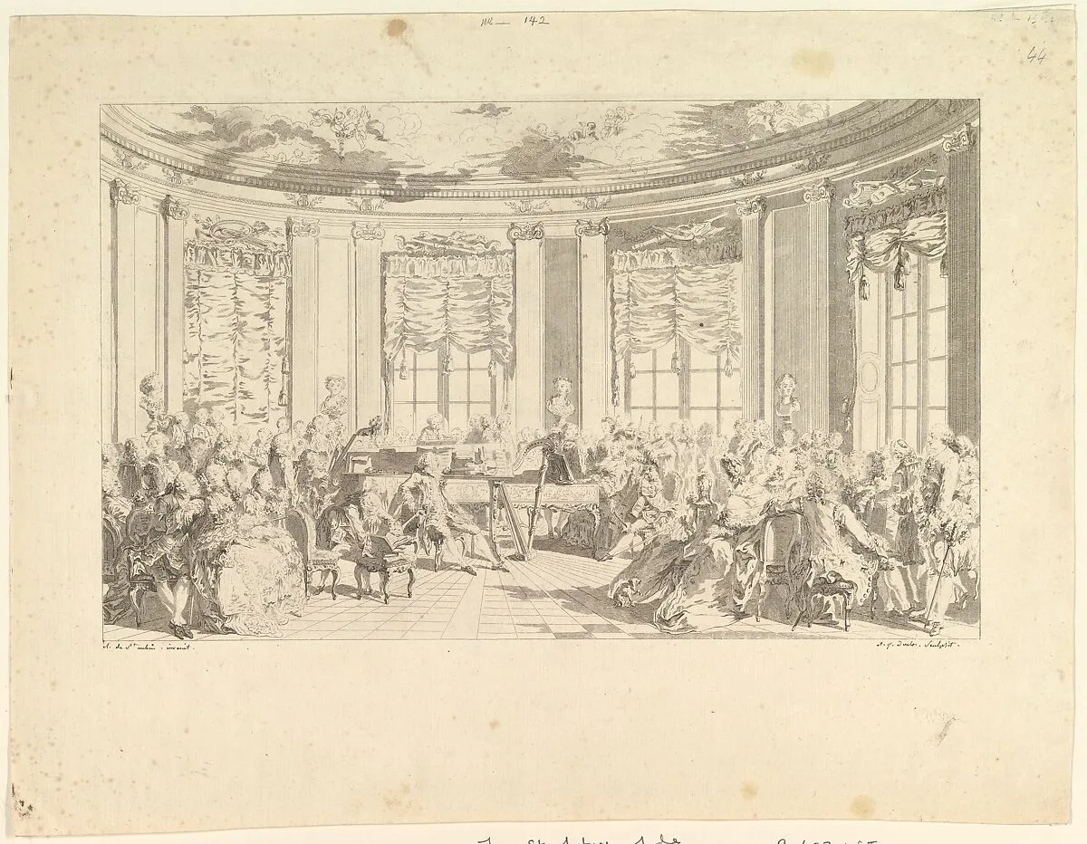The Concert — Augustin de Saint-Aubin|Antoine Jean Duclos
