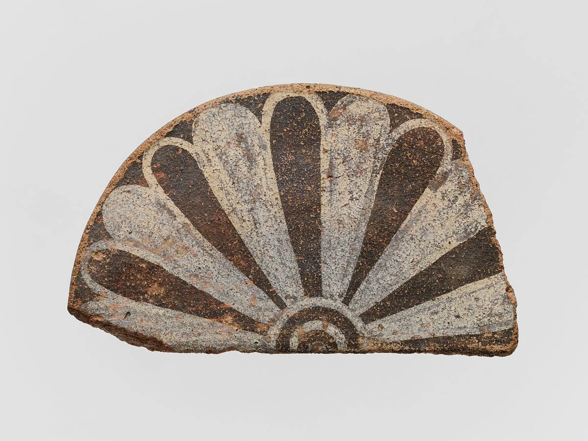 Fragment of a terracotta antefix — Unknown