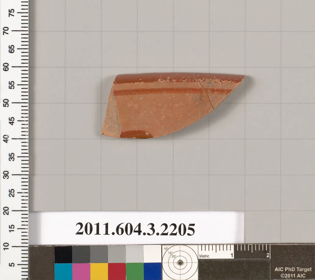 Terracotta rim fragment of a kylix (drinking cup) — Unknown