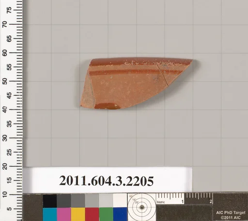 Terracotta rim fragment of a kylix (drinking cup)