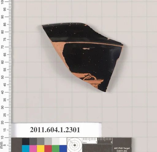 Terracotta rim fragment of a kylix (drinking cup)