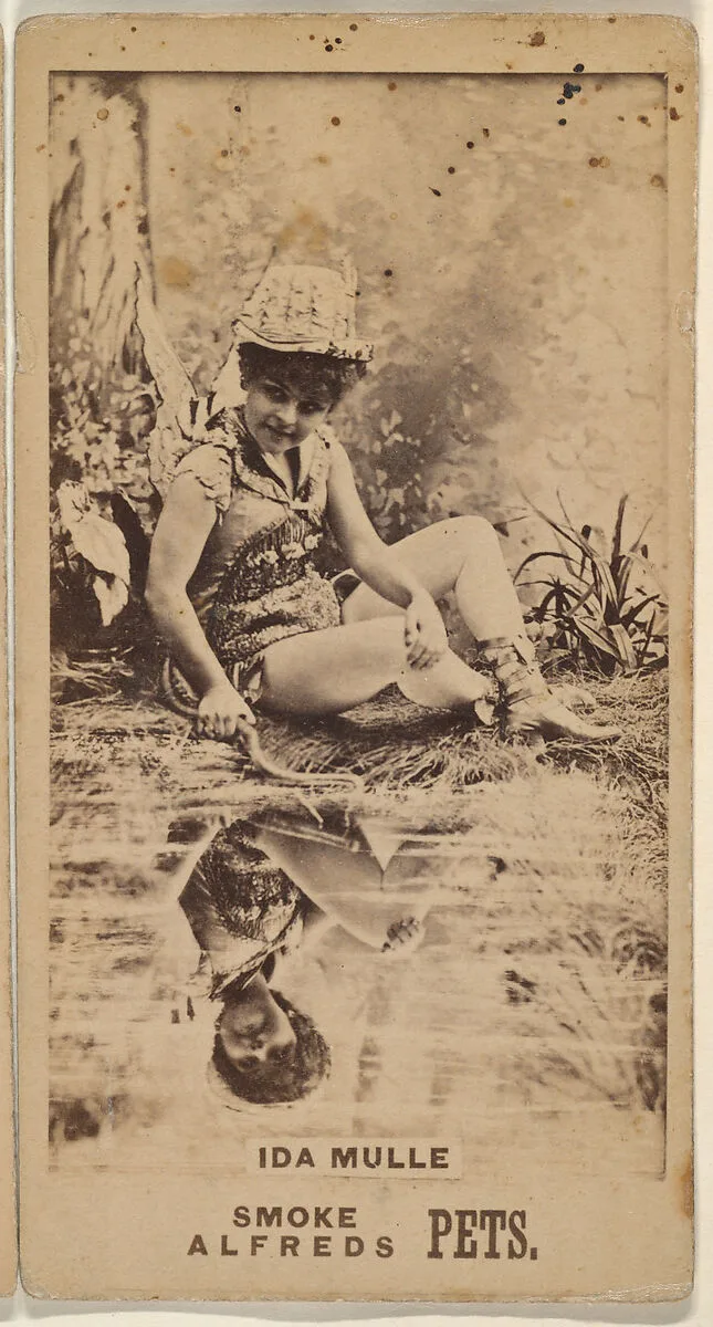 Ida Mulle, from the Actresses series (N671), promoting Alfreds Pets Tobacco — Unknown