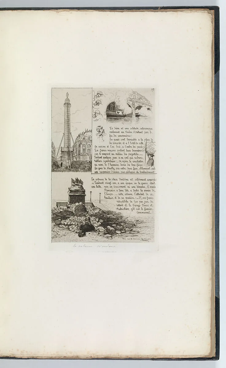 Paris sous la Commune, Notes et Eaux fortes and Paris Incendie — Adolphe Martial Potémont, called Martial|Imprimerie Cadart et Luce