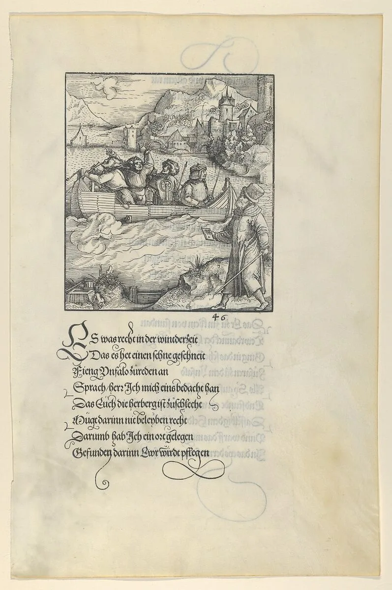 Theuerdanck's Ship Caught in the Ice, from Theuerdanck — Hans Schäufelein|Melchior Pfintzing|Hans Schönsperger