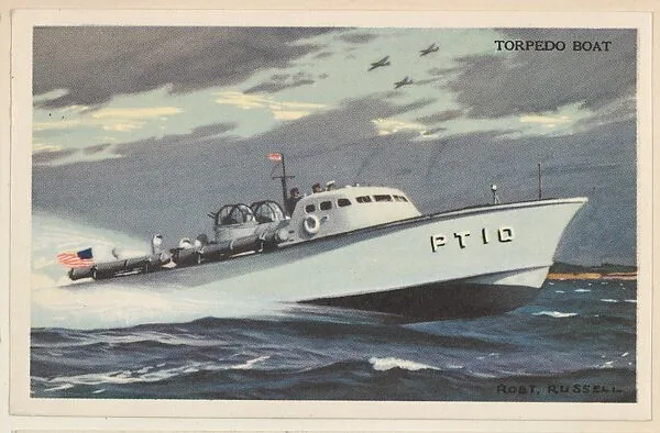 Torpedo Boat, bakery card from the National Defense series (D59), issued by Bell Bakeries, Inc. — Bell Bakeries, Inc.