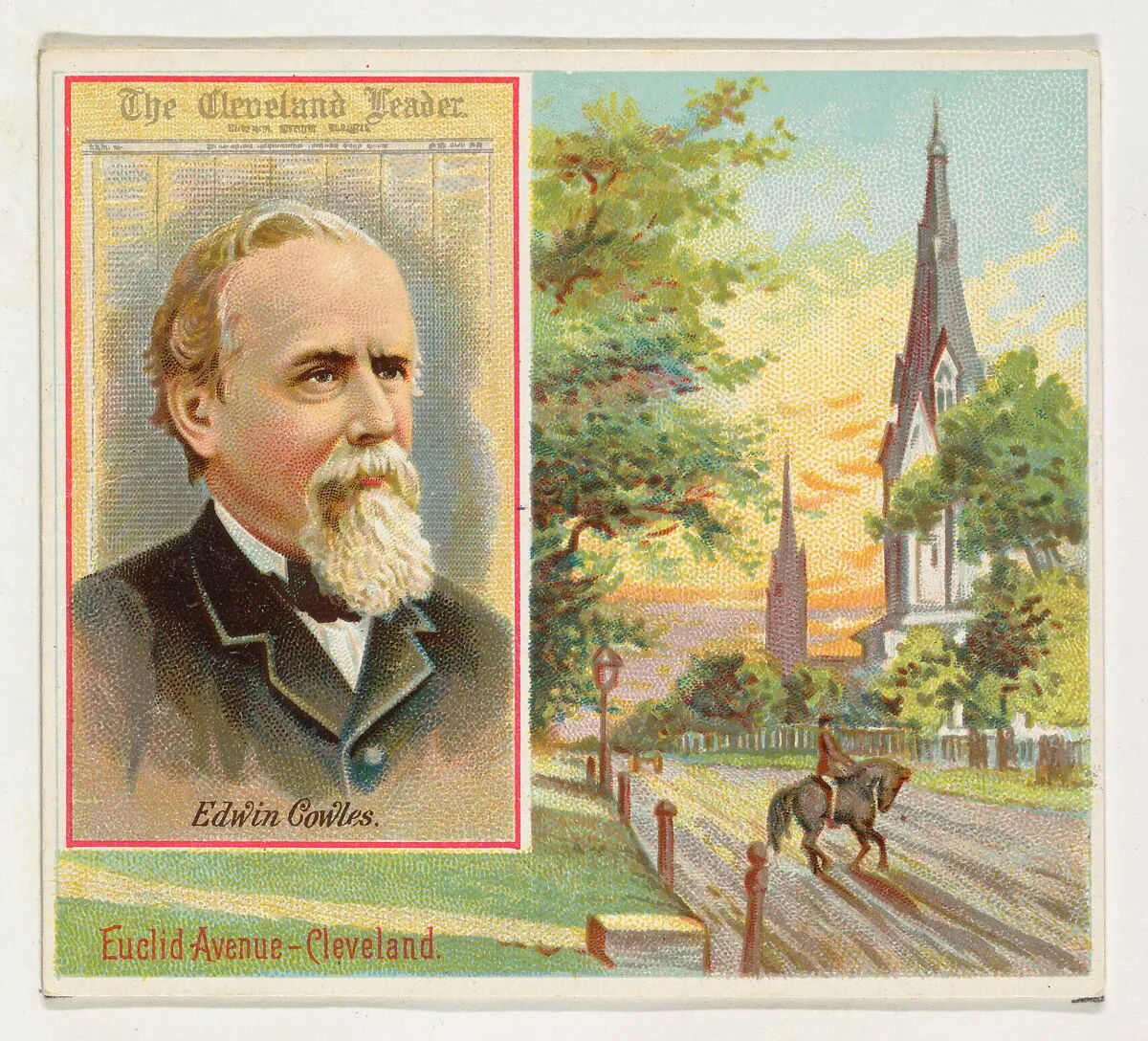Edwin Cowles, The Cleveland Leader, from the American Editors series (N35) for Allen & Ginter Cigarettes — Allen & Ginter