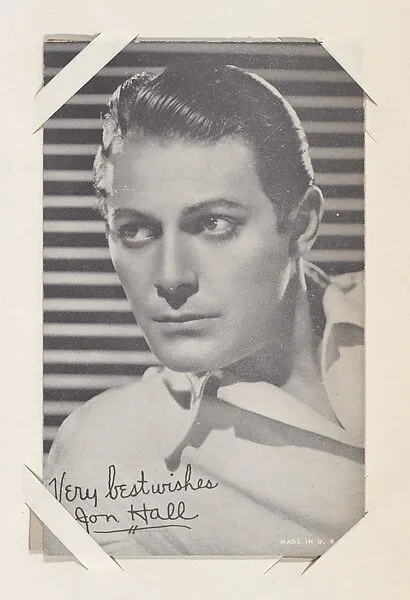 Jon Hall from Movie Stars Exhibit Cards series (W401) — Unknown