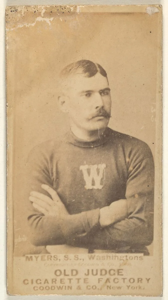 James Albert "Al" Myers, Shortstop, Washington Nationals, from the Old Judge series (N172) for Old Judge Cigarettes — Goodwin & Company