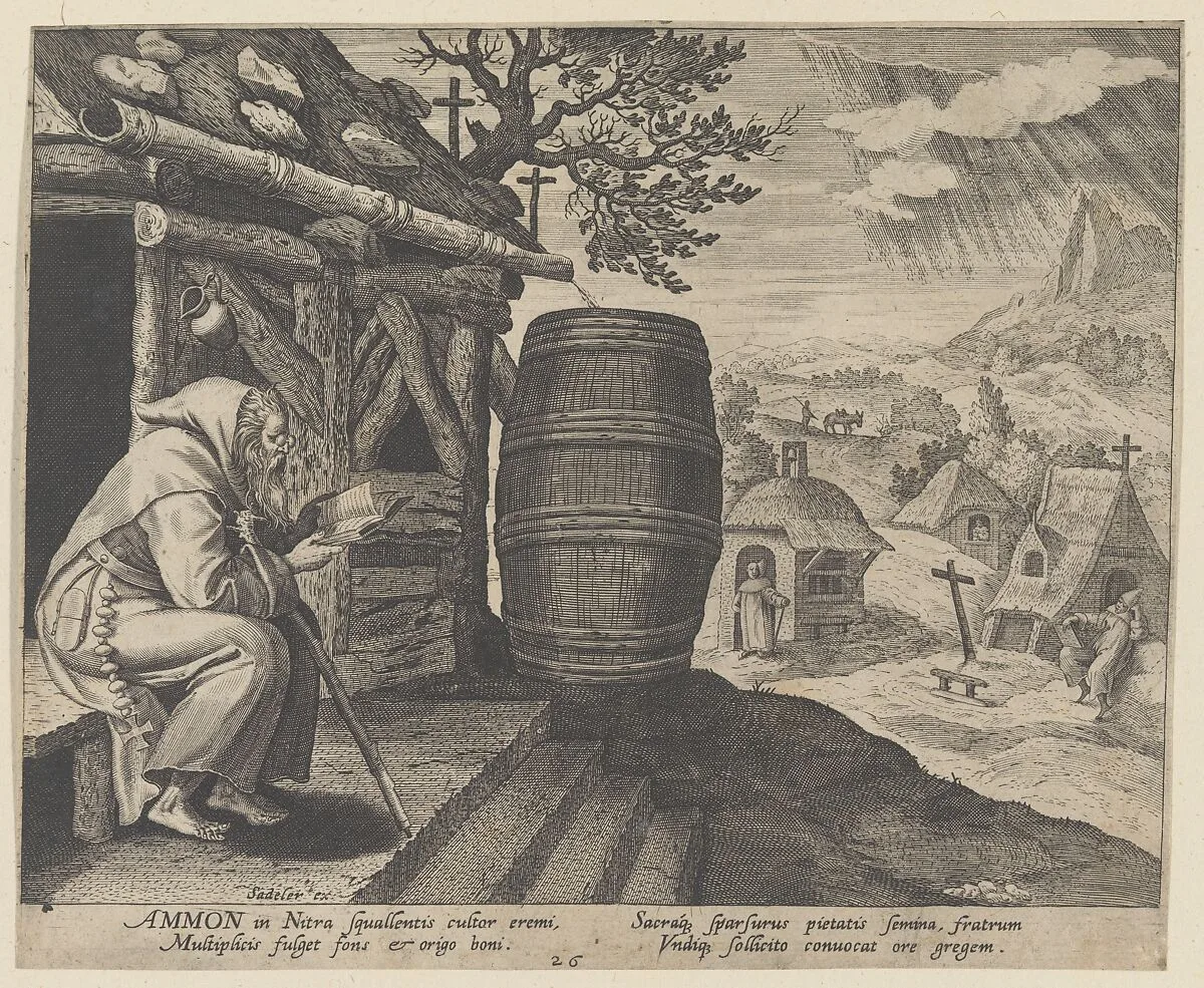 Ammon, from the series Solitudo Sive Vitae Patrum Eremicolarum — Maerten de Vos