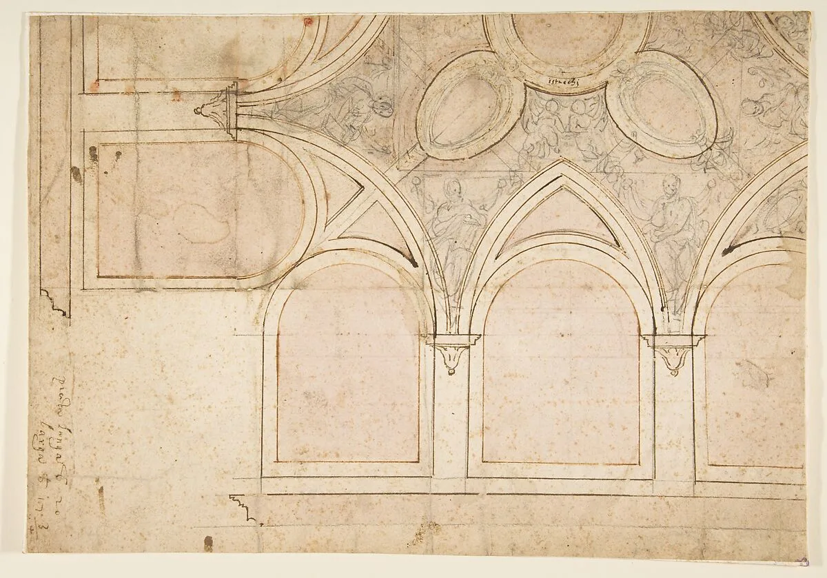 Design for the Ceiling Decoration in Vasari's House in Arezzo — Giorgio Vasari