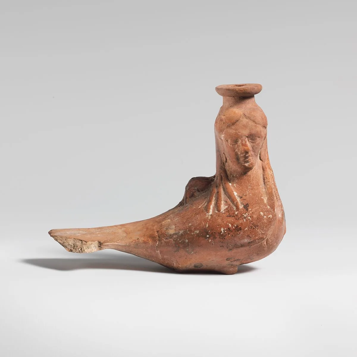 Terracotta vase in the form of a siren — Unknown