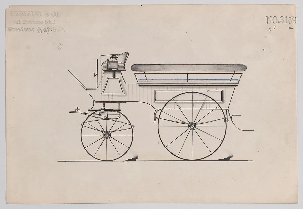 Design for a Wagonette, no. 3159a — Brewster & Co.