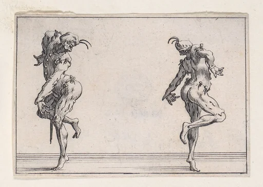 Les Deux Pantalons se Tournant le Dos (Two Men in Pantsuits Turned Away from Each Other), from Les Caprices Series A, The Florence Set