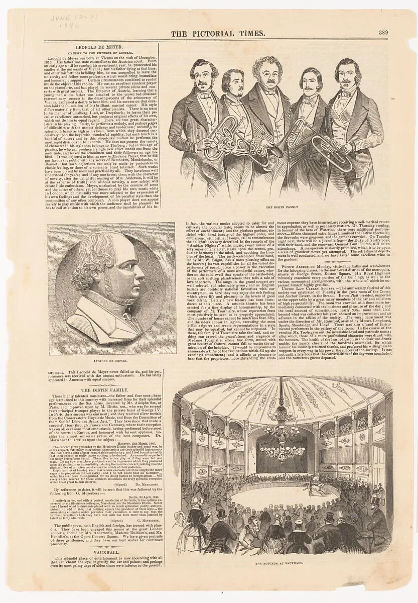 The Distin Family newspaper illustration — Unknown