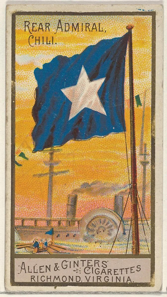 Rear Admiral, Chili, from the Naval Flags series (N17) for Allen & Ginter Cigarettes Brands — Allen & Ginter