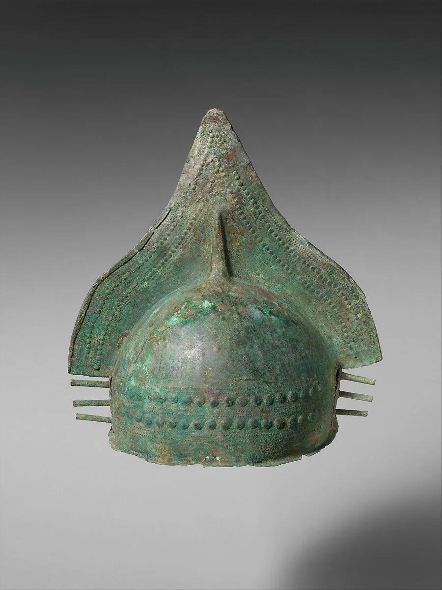 Bronze crested helmet — Unknown