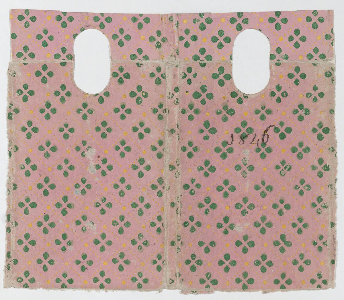 Sheet with an overall floral and dot pattern — Anonymous
