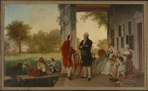 Washington and Lafayette at Mount Vernon, 1784 (The Home of Washington after the War)
