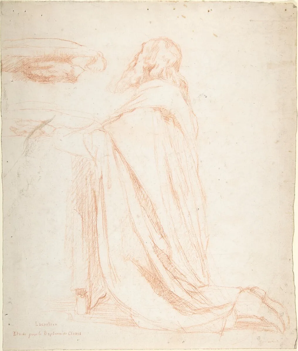 Kneeling Prelate Holding a Cushion — Alexandre Laemlein