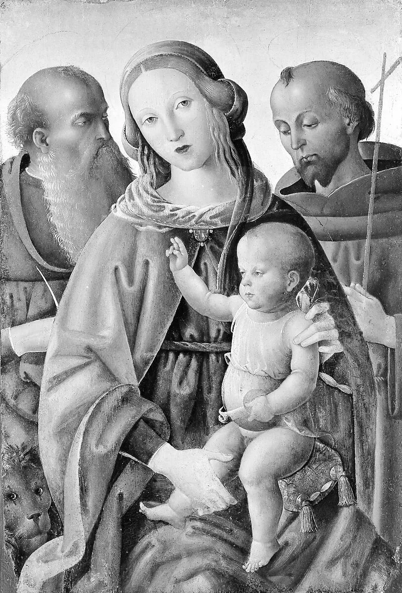 Madonna and Child with Saints Jerome and Francis — Italian (Umbrian) Painter