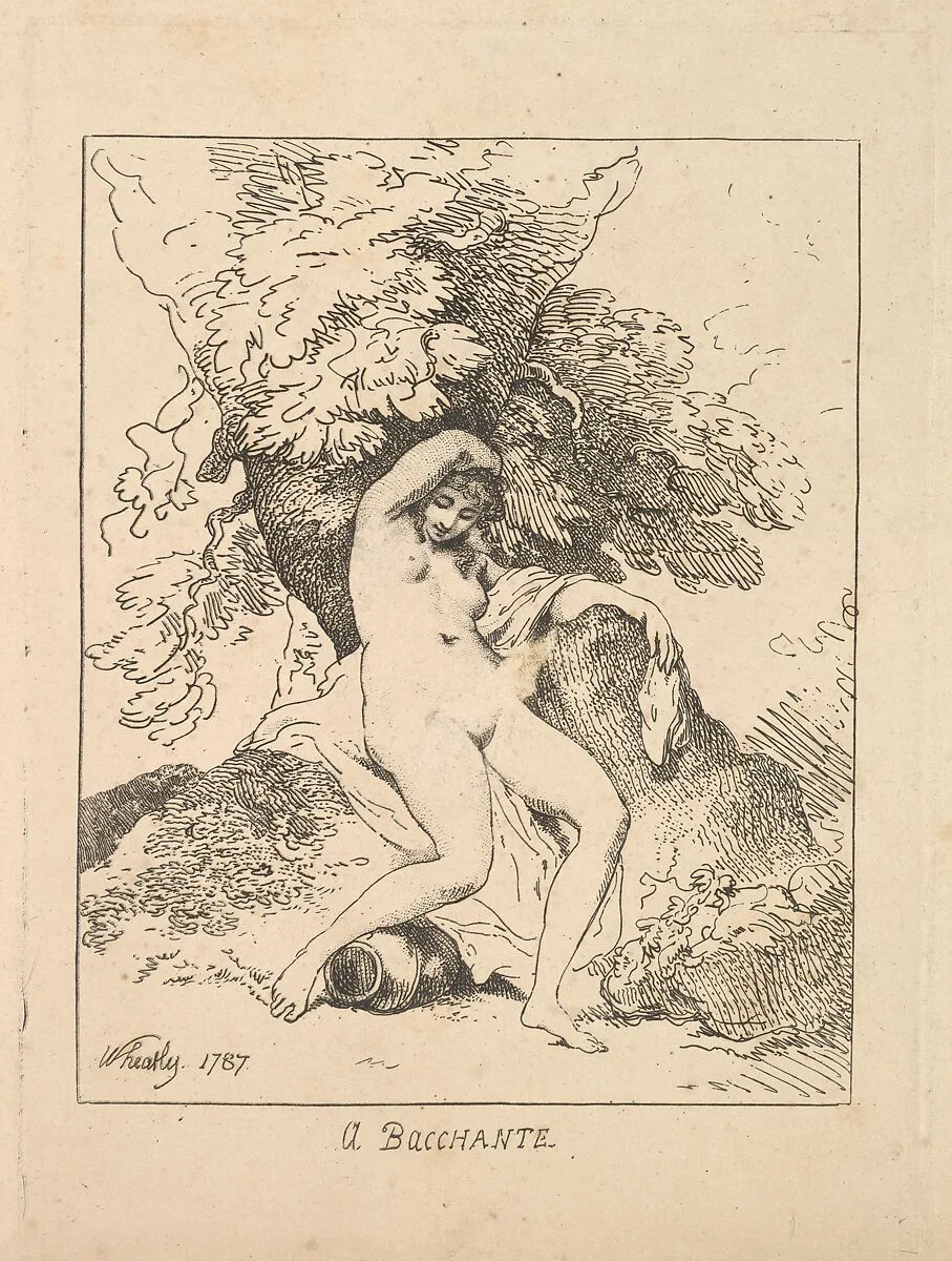 A Bacchante — Robert Pollard|Thomas Rowlandson|Francis Wheatley