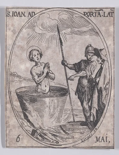 S. Jean Devant la Porte Latine (St. John Before the Latin Gate), May 6th, from "Les Images De Tous Les Saincts et Saintes de L'Année" (Images of All of the Saints and Religious Events of the Year)