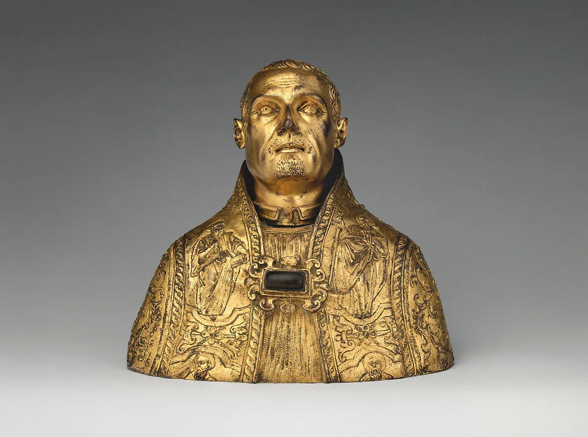 Reliquary bust of a bishop-saint — Unknown