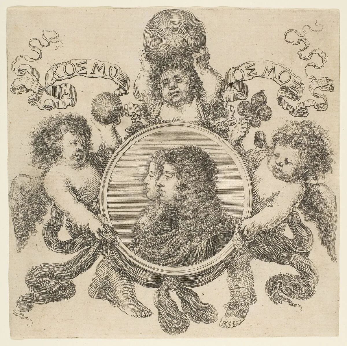 Portrait of Cosimo de' Medici and Marguerite Louise d'Orleans, His Wife — Stefano della Bella