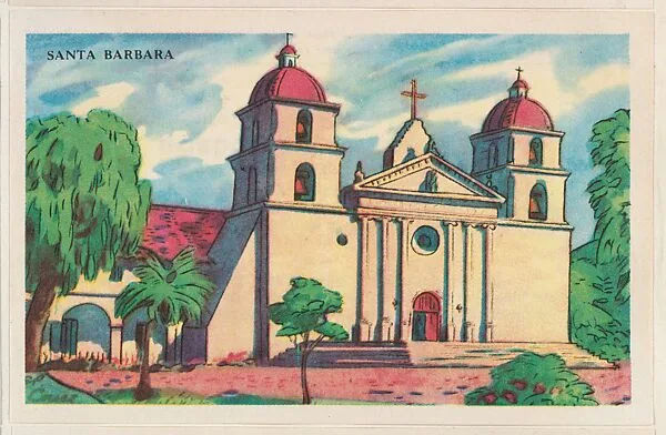 Santa Barbara, bakery card from the Missions series (D39-6), issued by the Gordon Bread Company — Gordon Bread Company