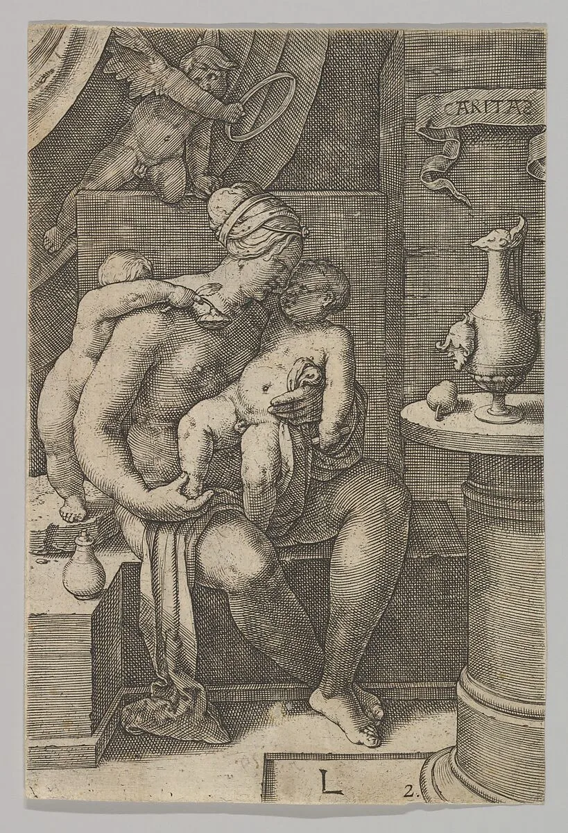 Charity, from the series The Virtues — Lucas van Leyden