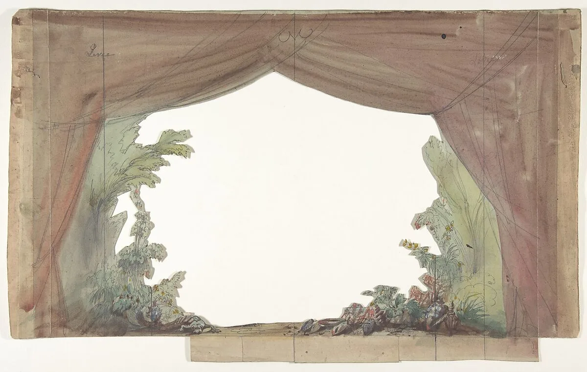 Design for a Stage Set at the Opéra, Paris — Eugène Cicéri