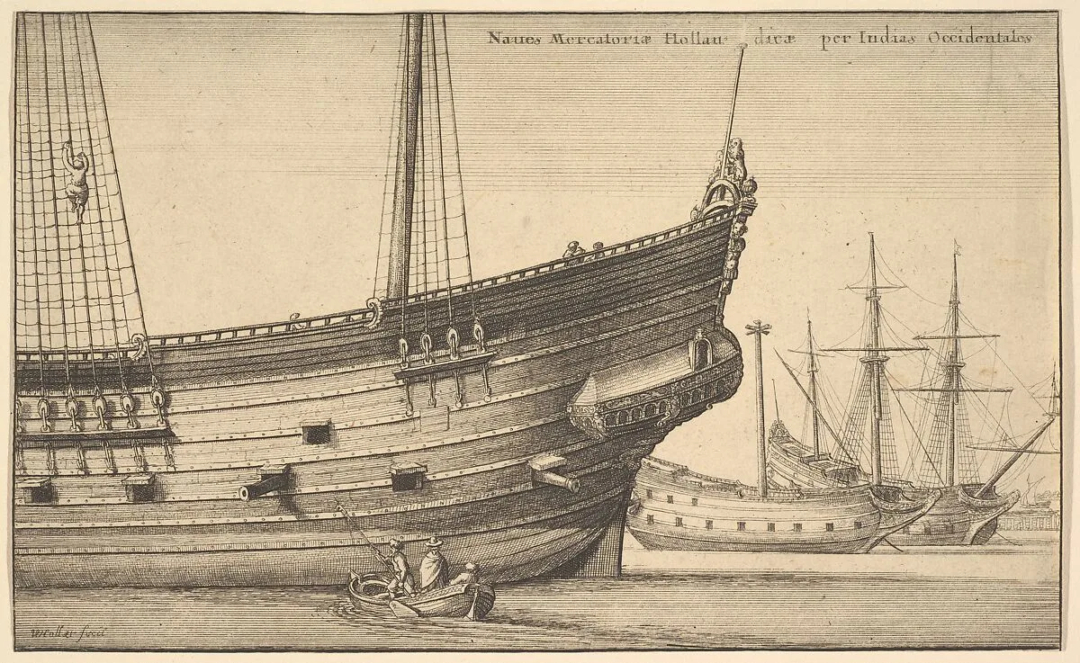 Naues Mercatoriæ Hollandicæ per Indias Occidentales (Dutch West Indiaman) — Wenceslaus Hollar