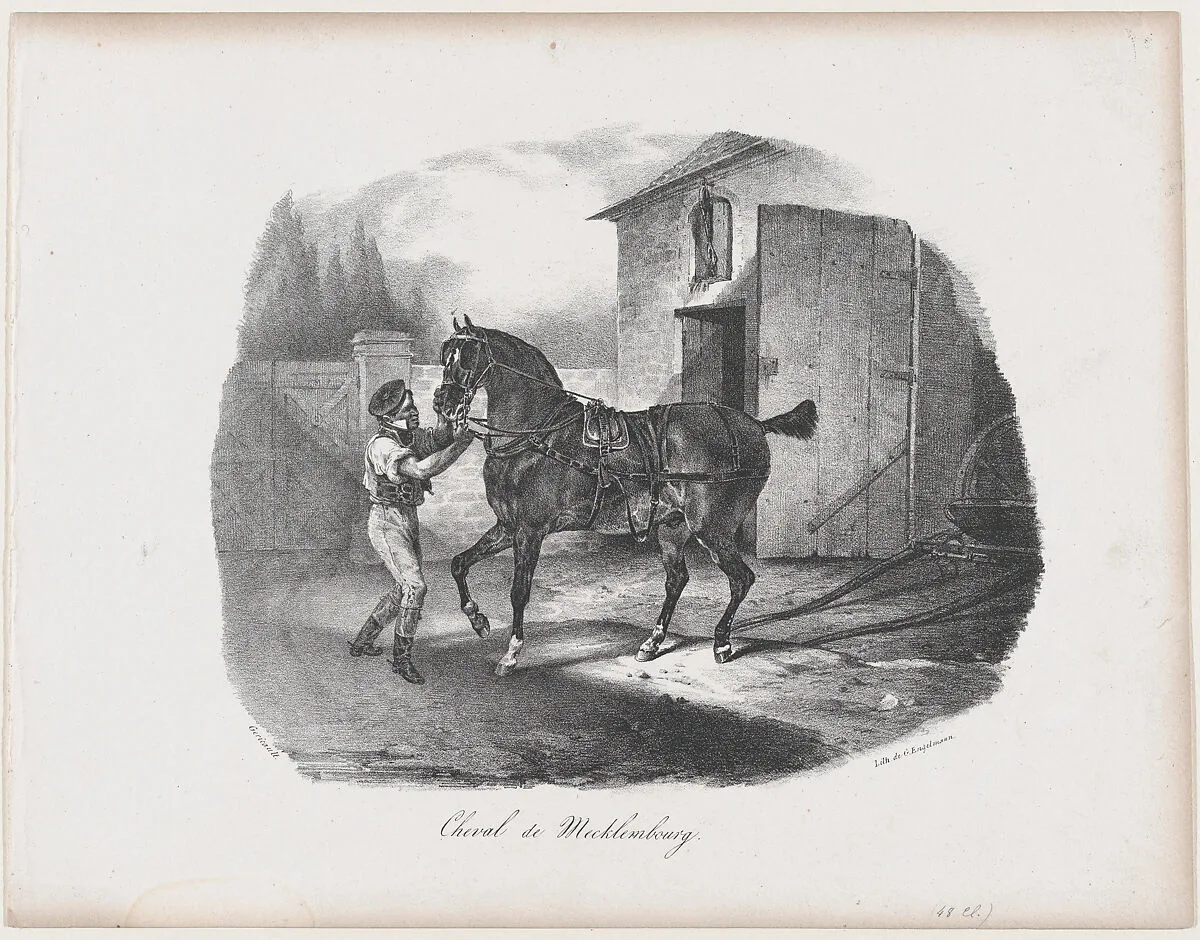 The Horse of Mecklembourg — Théodore Gericault|Godefroy Engelmann