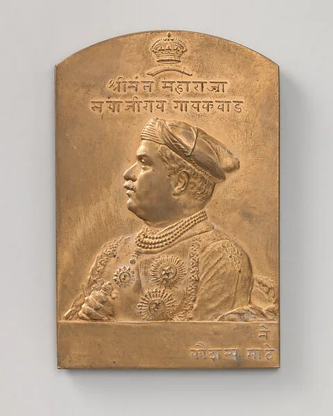 Commemorating rulers of the Baroda State, Anandrao, Gaekwar (1801–20) (one of a set of eight) — Frank Bowcher