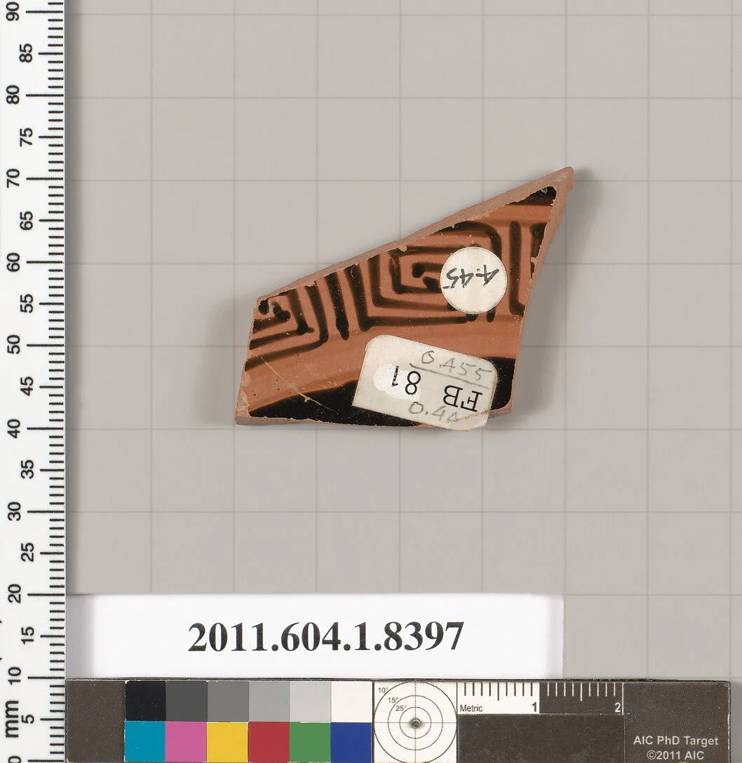 Terracotta fragment of a kylix (drinking cup) — Unknown