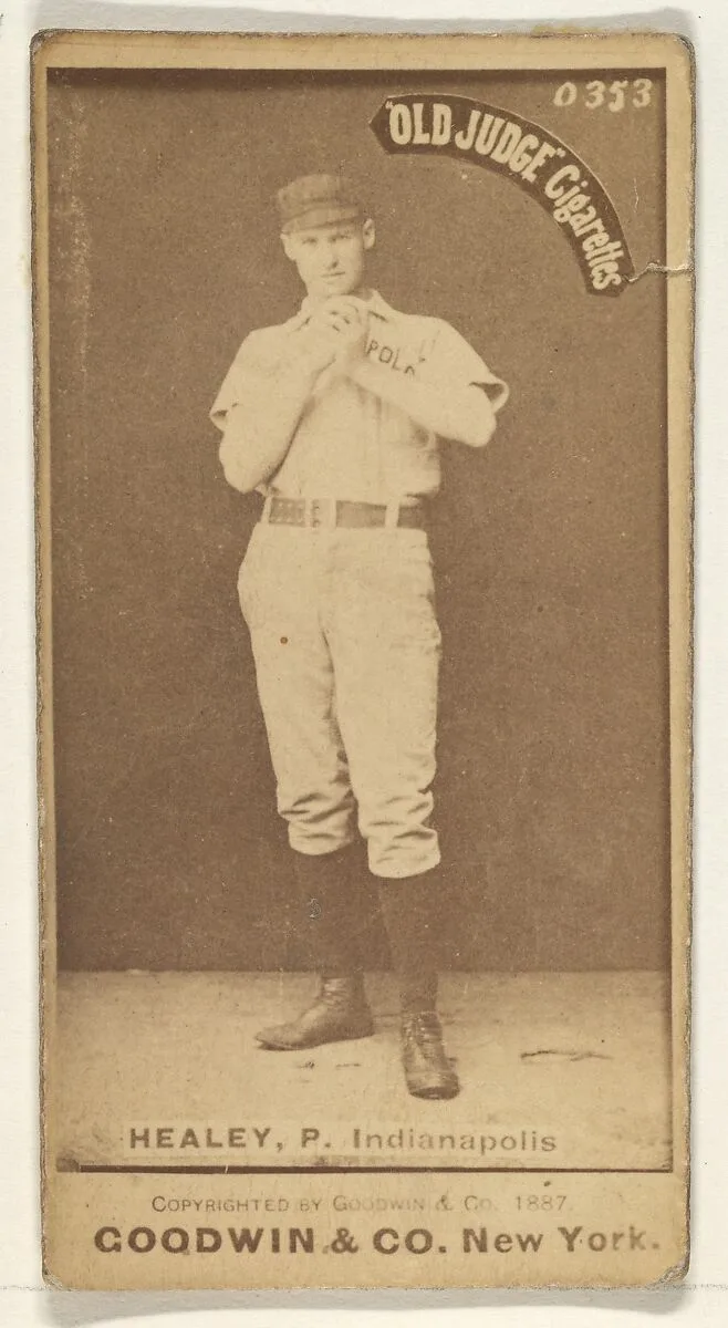 Healey, Pitcher, Indianapolis, from the Old Judge series (N172) for Old Judge Cigarettes — Goodwin & Company
