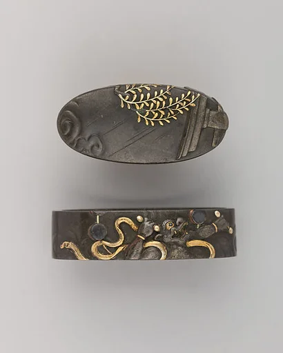 Sword-Hilt Collar and Pommel (Fuchigashira)