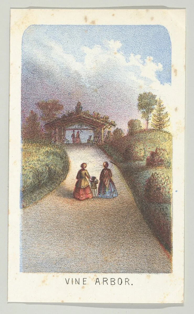 Vine Arbor, from the series, Views in Central Park, New York, Part 3 — Louis Prang & Co.