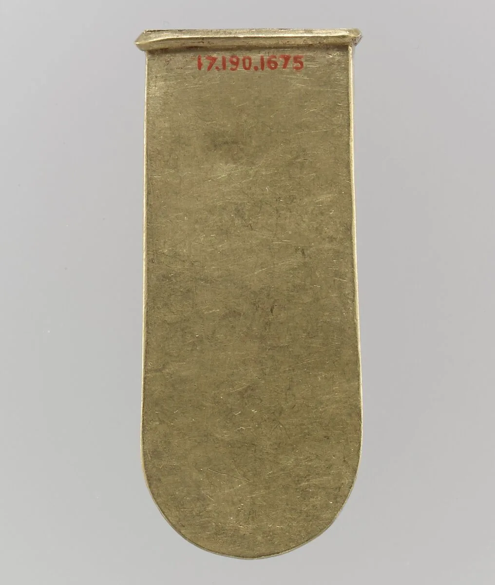 Gold Strap End (Unfinished) — Unknown