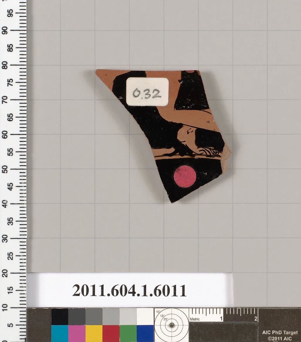 Terracotta fragment of a kylix (drinking cup) — Unknown
