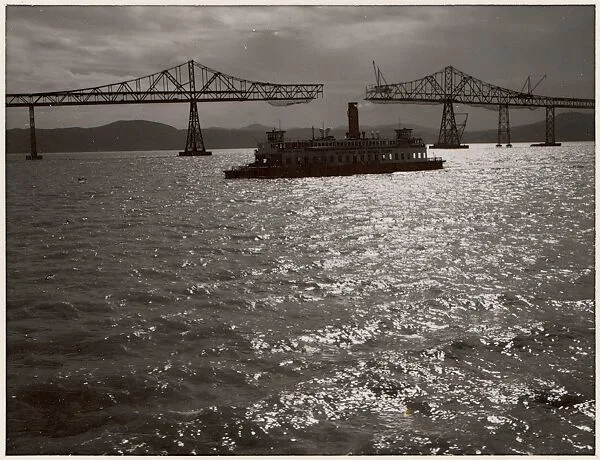 San Rafael Bridge Construction, Ferry Boat, California — Ansel Easton Adams