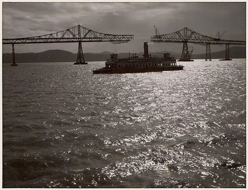 San Rafael Bridge Construction, Ferry Boat, California