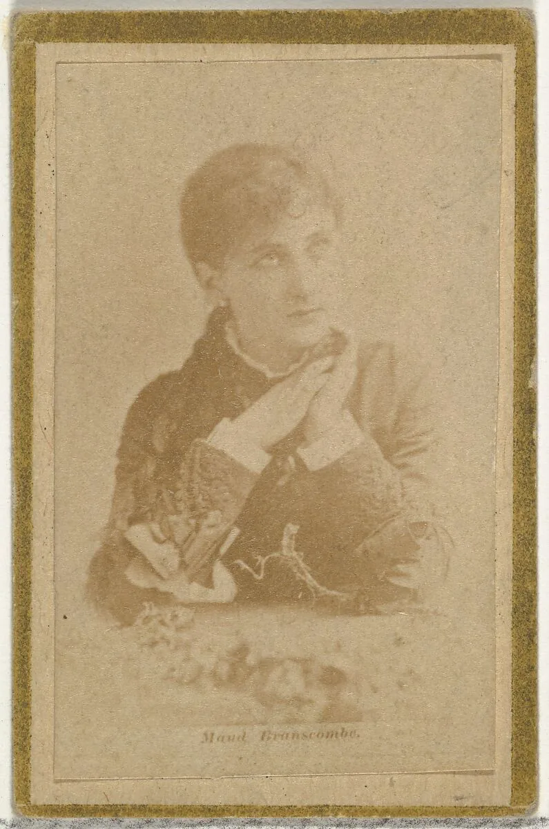 Maud Branscombe, from the Actresses and Celebrities series (N60, Type 2) promoting Little Beauties Cigarettes for Allen & Ginter brand tobacco products — Allen & Ginter