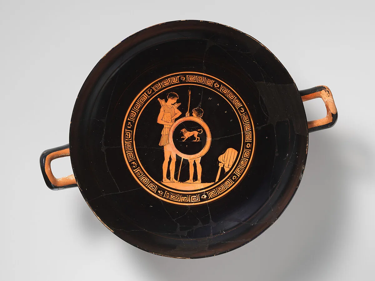 Terracotta kylix (drinking cup) — Lyandros Painter