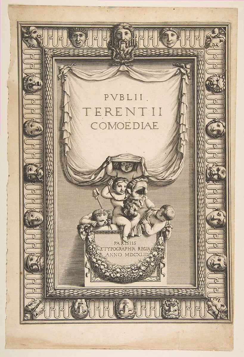 Title Page: Comedies of Terence (Publii Terentii Comoediae) — Abraham Bosse